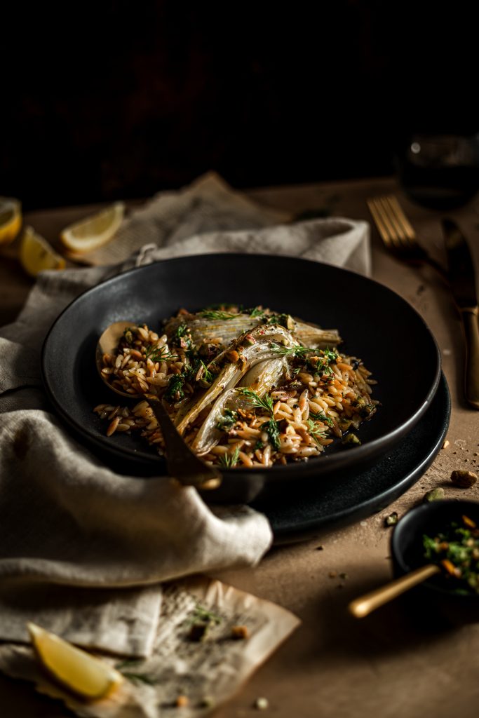 Roasted Orzo and Fennel Pasta