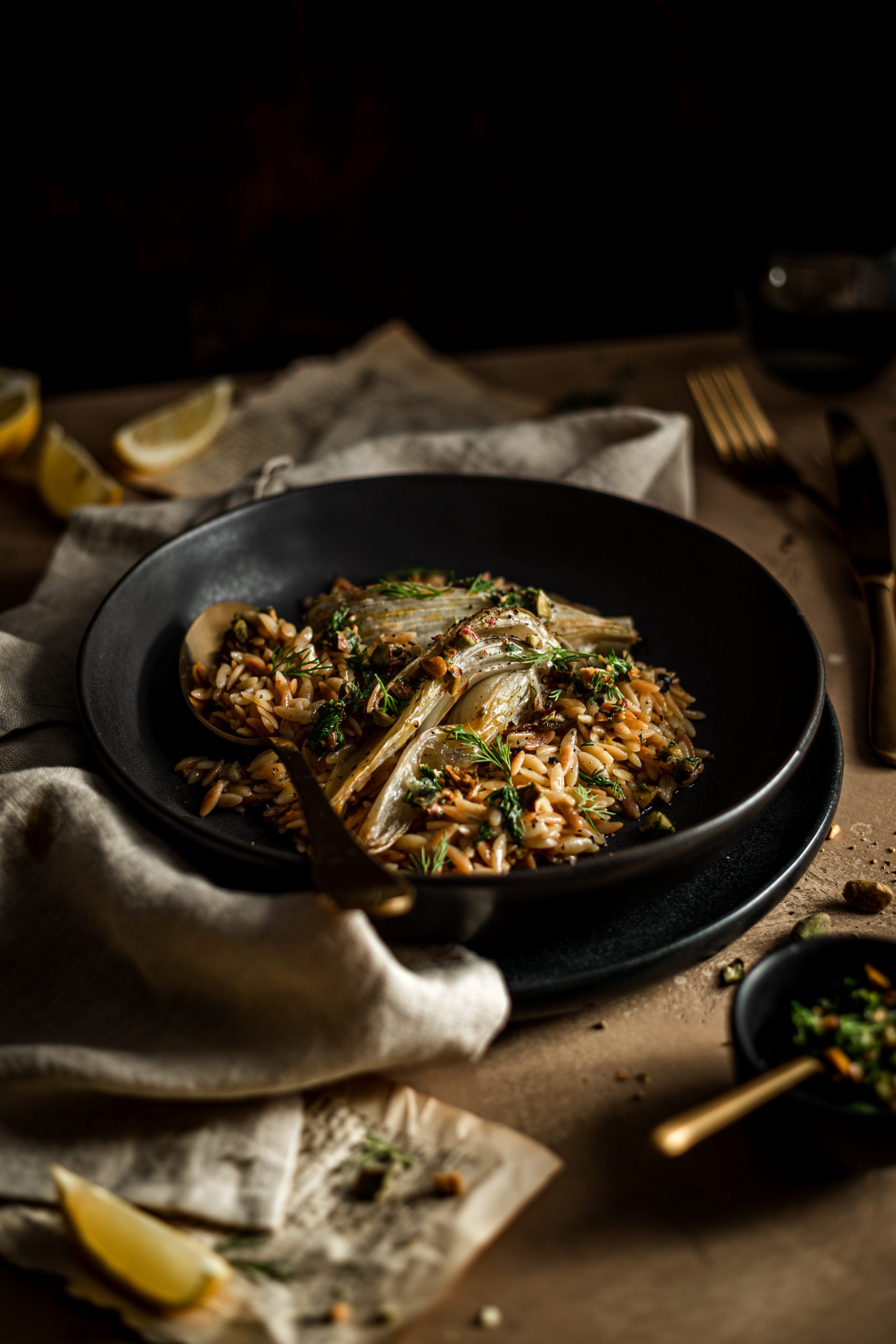 Roasted Orzo and Fennel Pasta