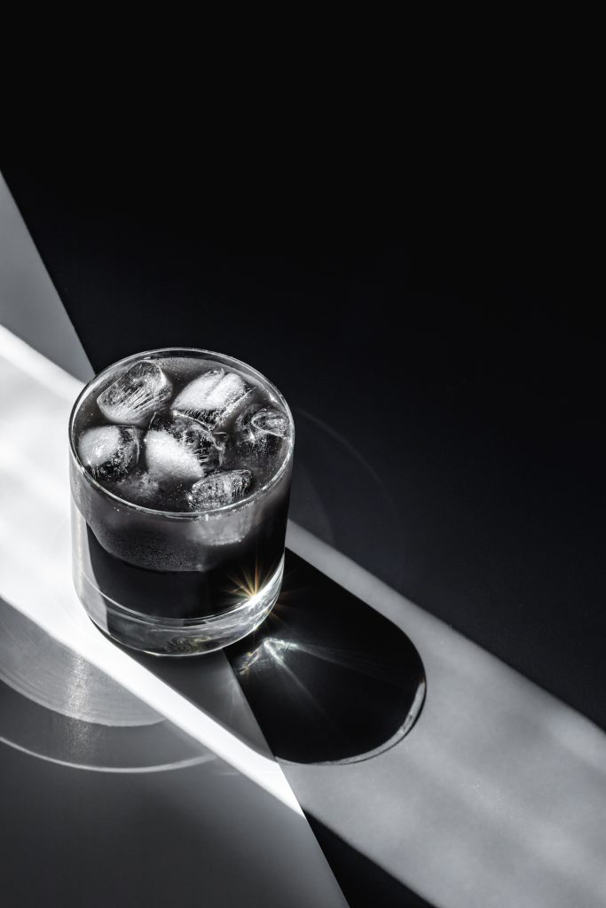 Black and white charcoal cocktail