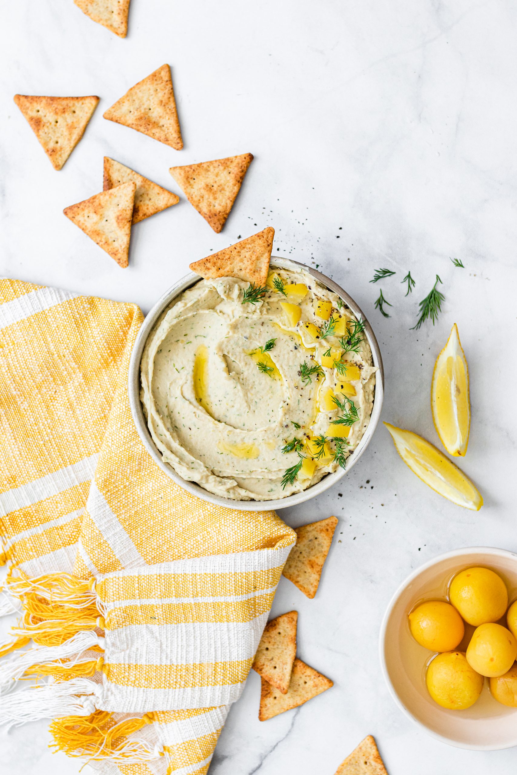 Cannellini lemon dip with preserved lemons