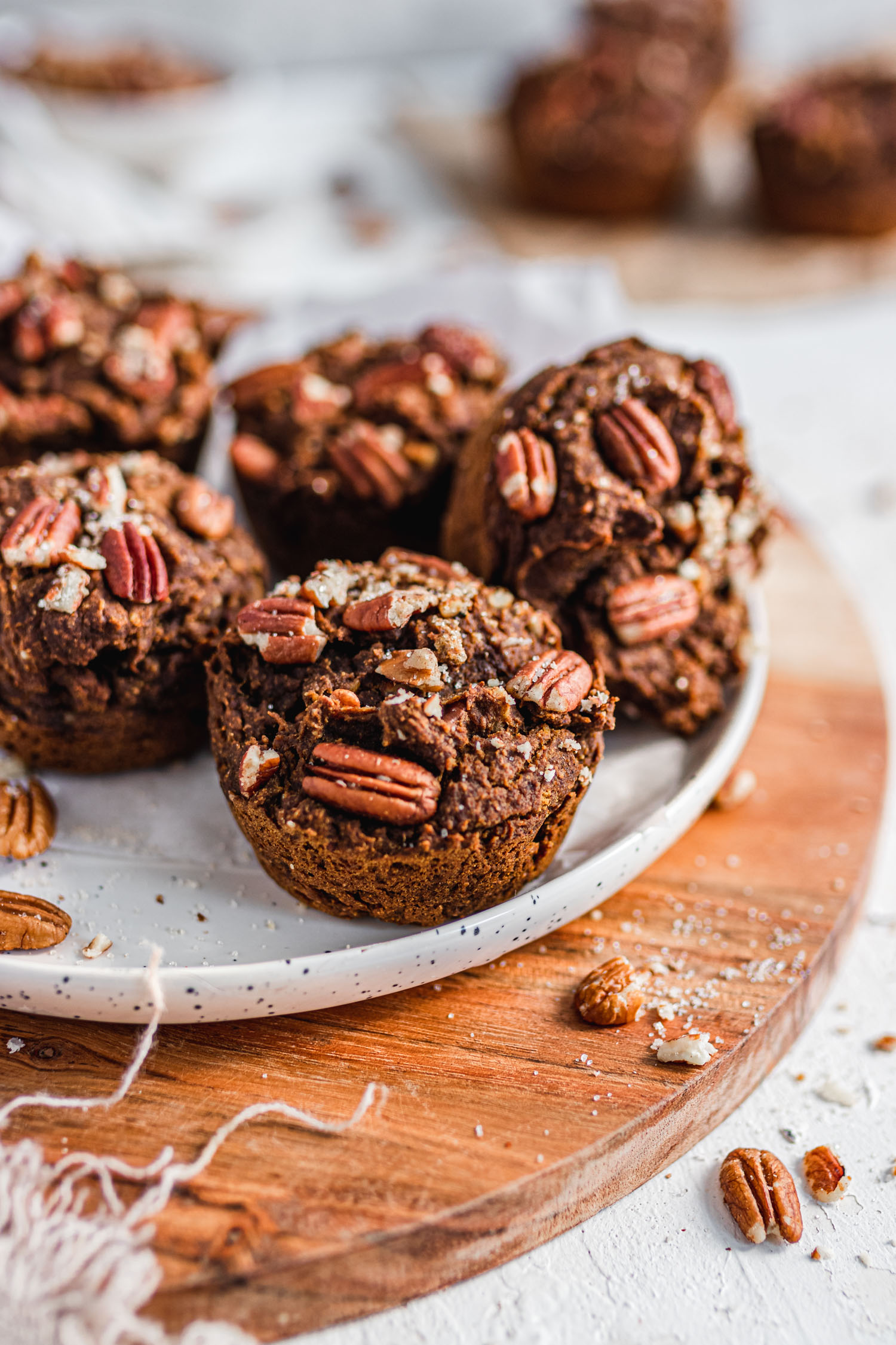 Pumpkin pecan muffins