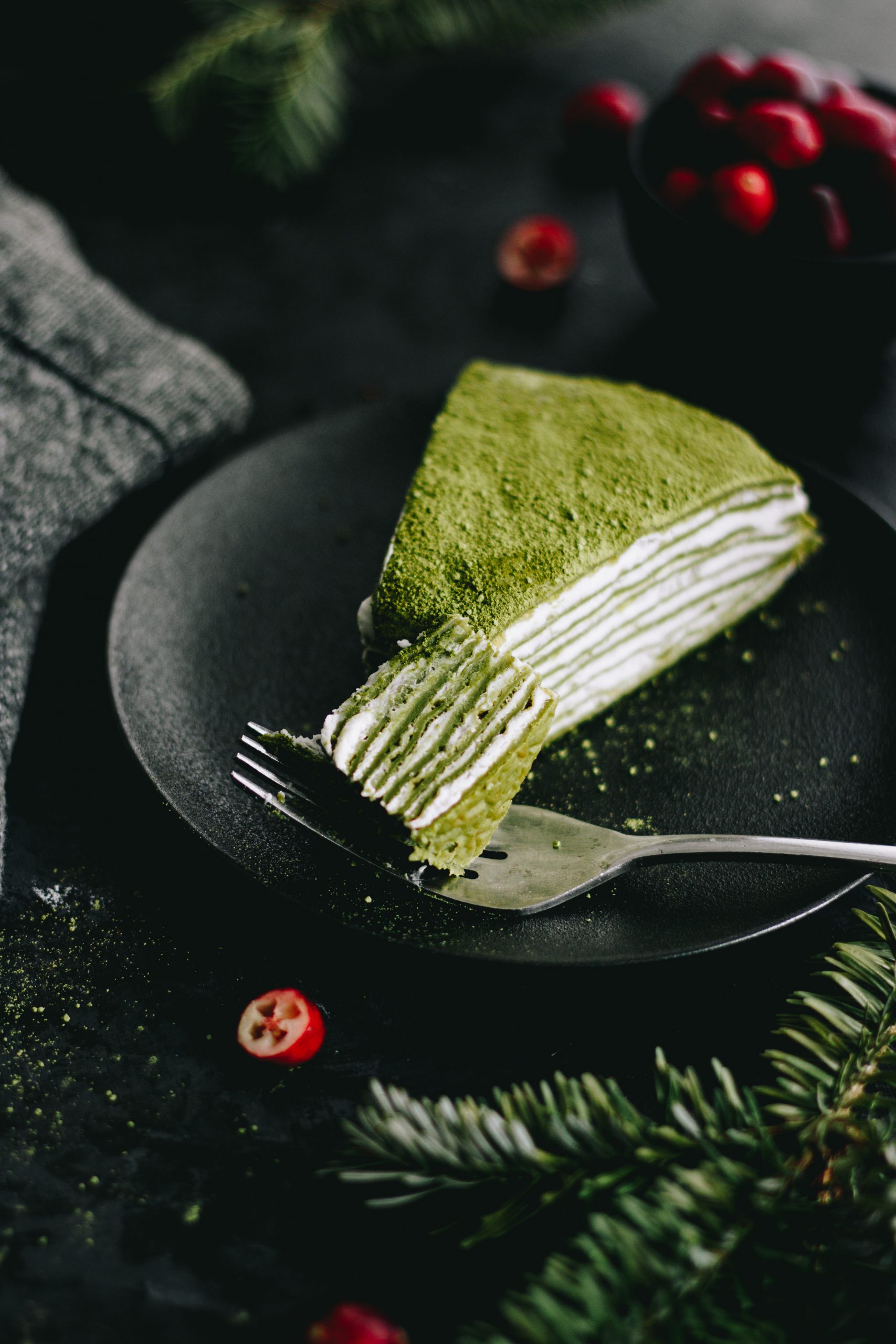 Matcha crepe cake