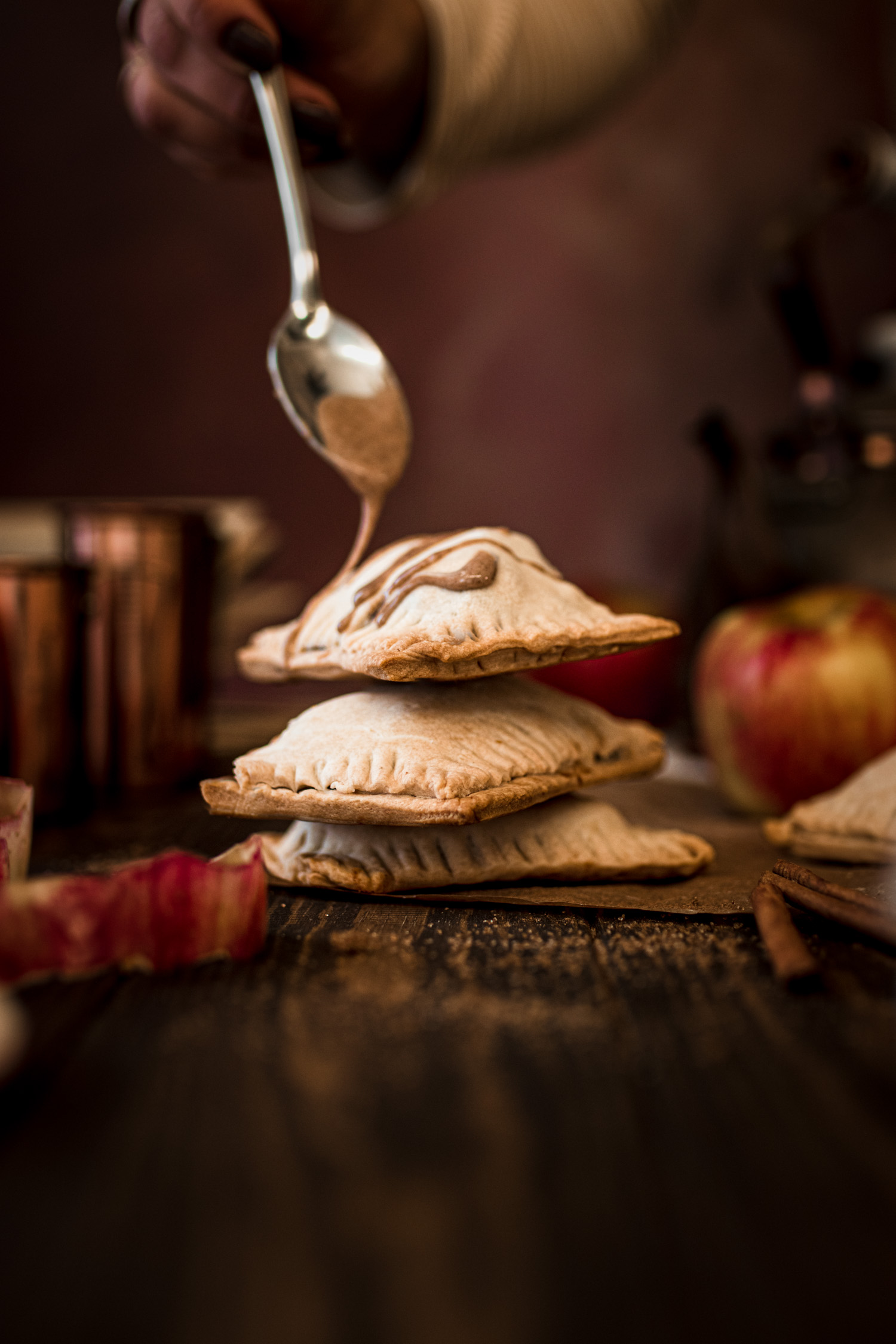 Pop tarts garnished with bourbon icing.