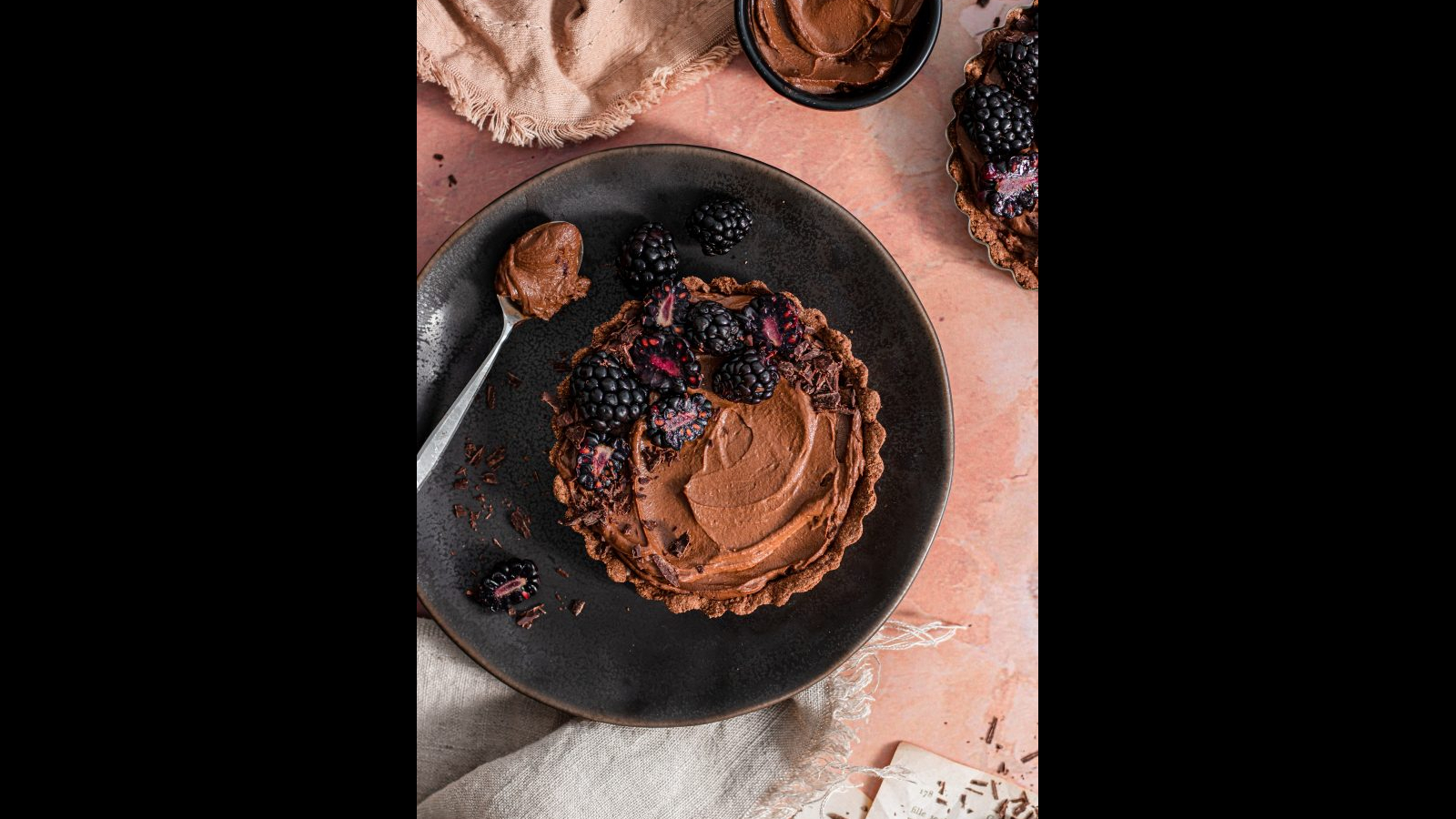 Date Sweetened Double Chocolate Tarts | Murielle Banackissa