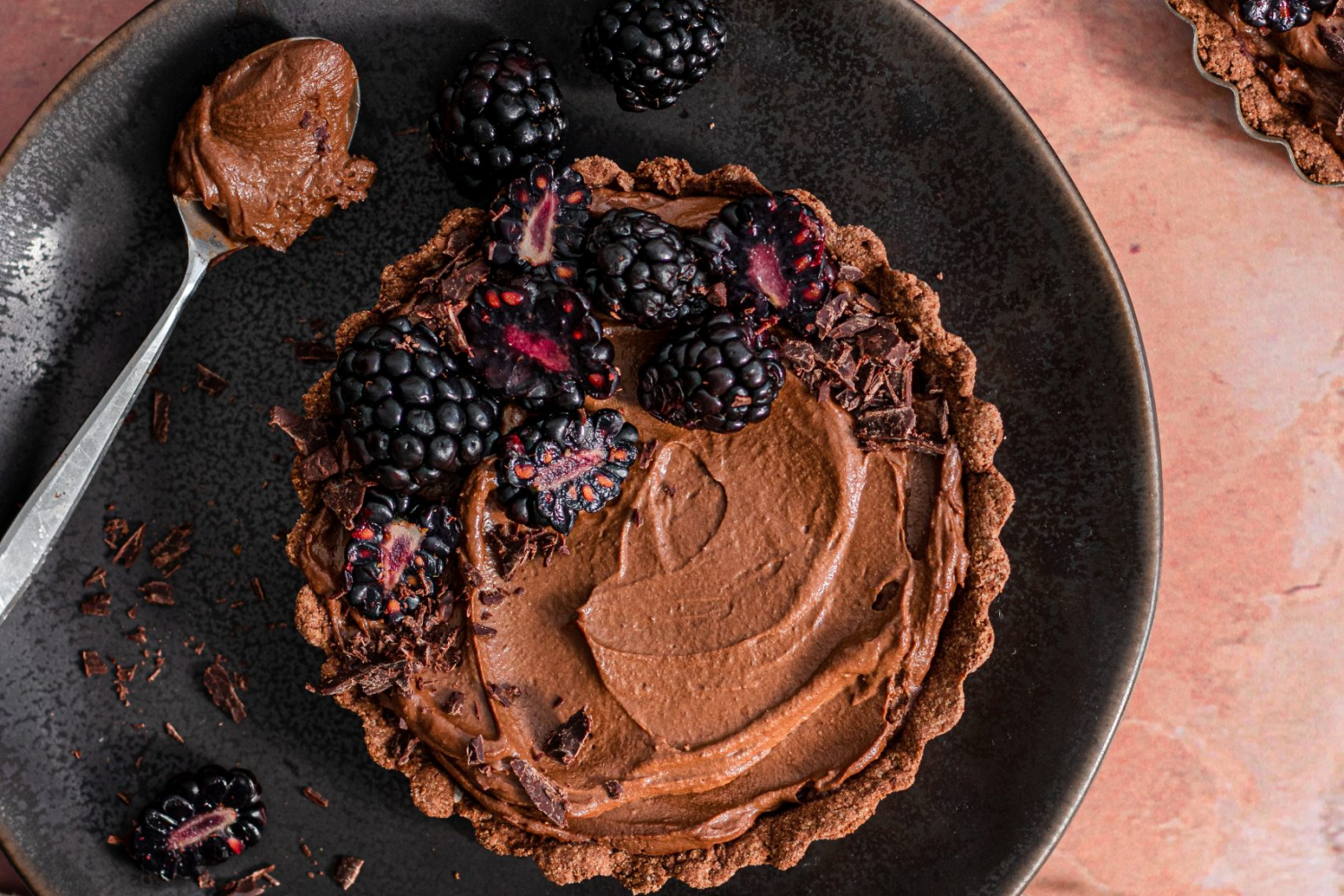 Date Sweetened Double Chocolate Tarts