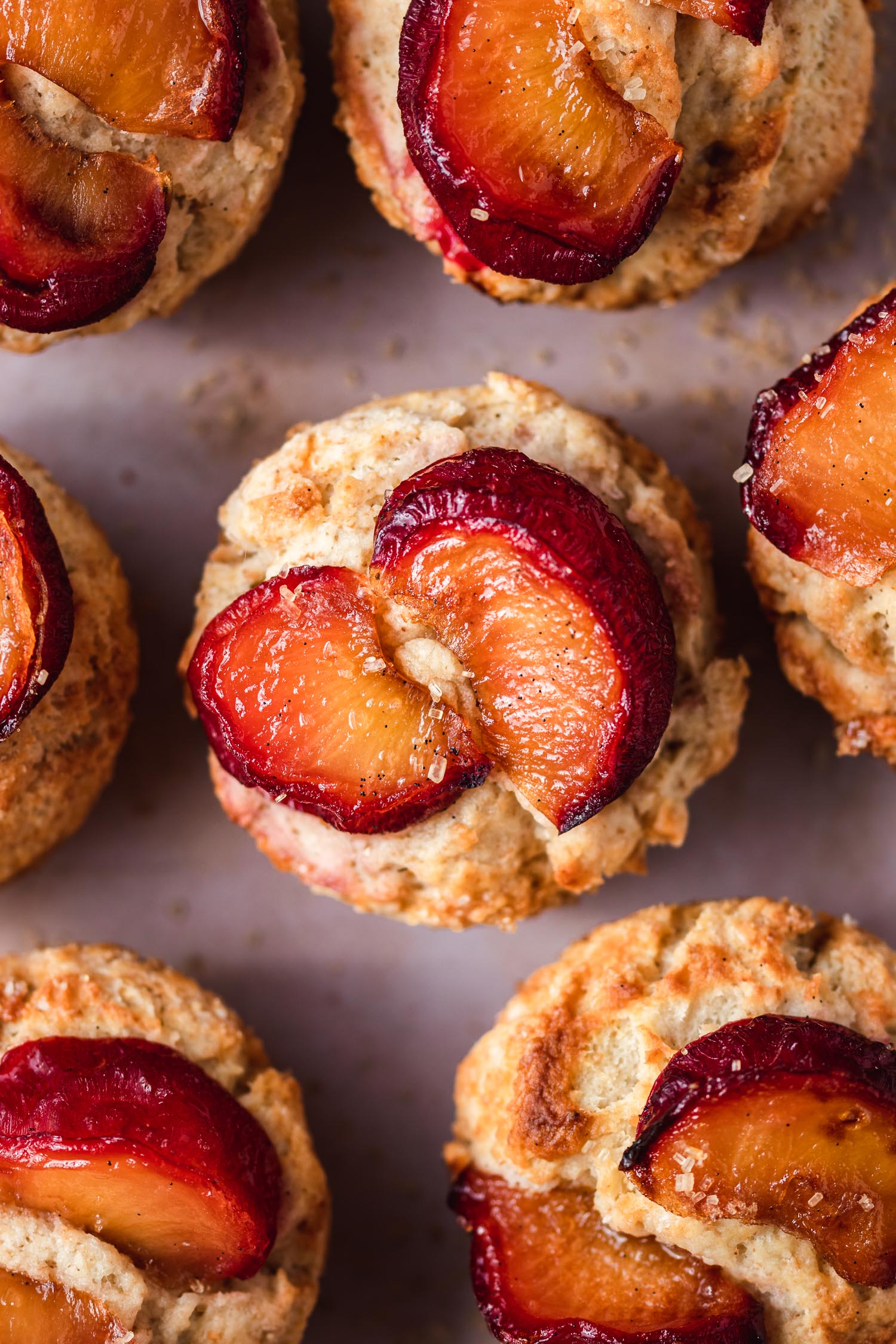 Overhead shot of maple poached scones