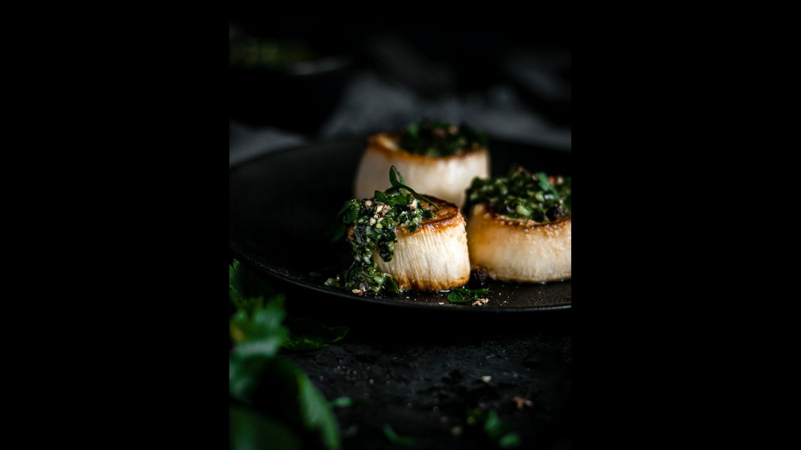 Miso Glazed Vegan Oyster Mushroom Scallops | Murielle Banackissa