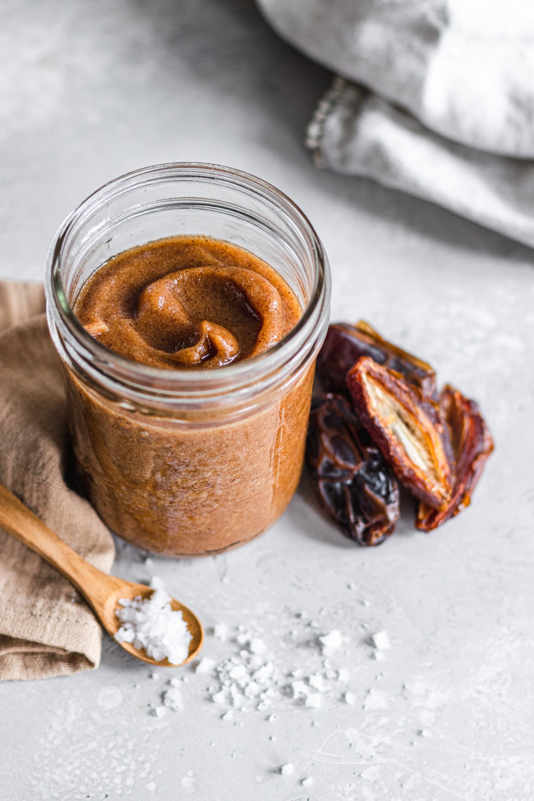 Date paste in small mason jar