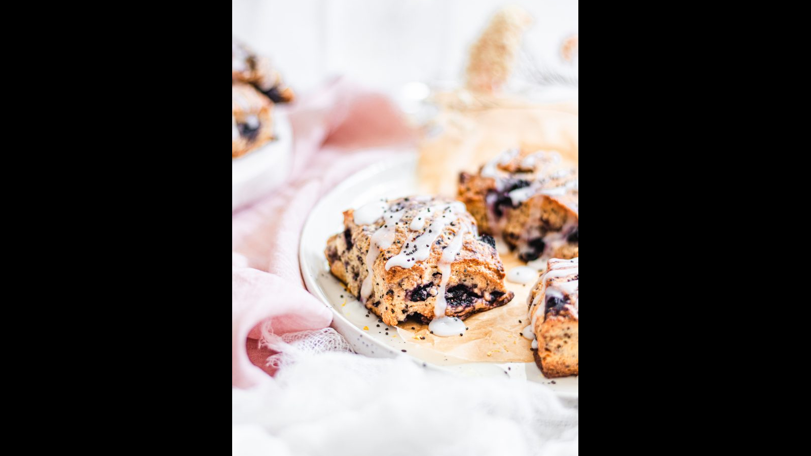 Blueberry Poppy Seed Scones | Murielle Banackissa