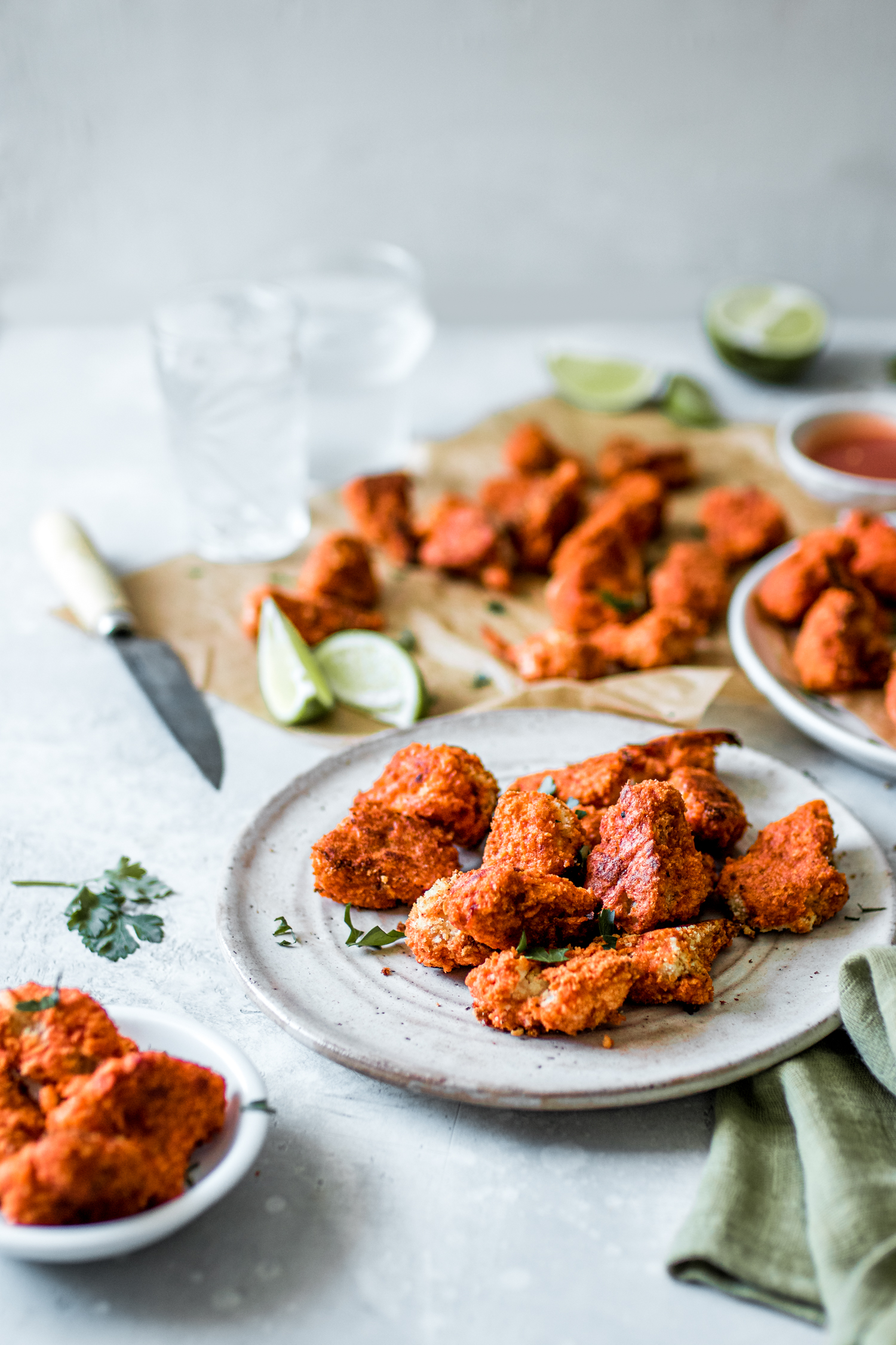 Panko Crusted Baked Buffalo Cauliflower Bites Murielle Banackissa