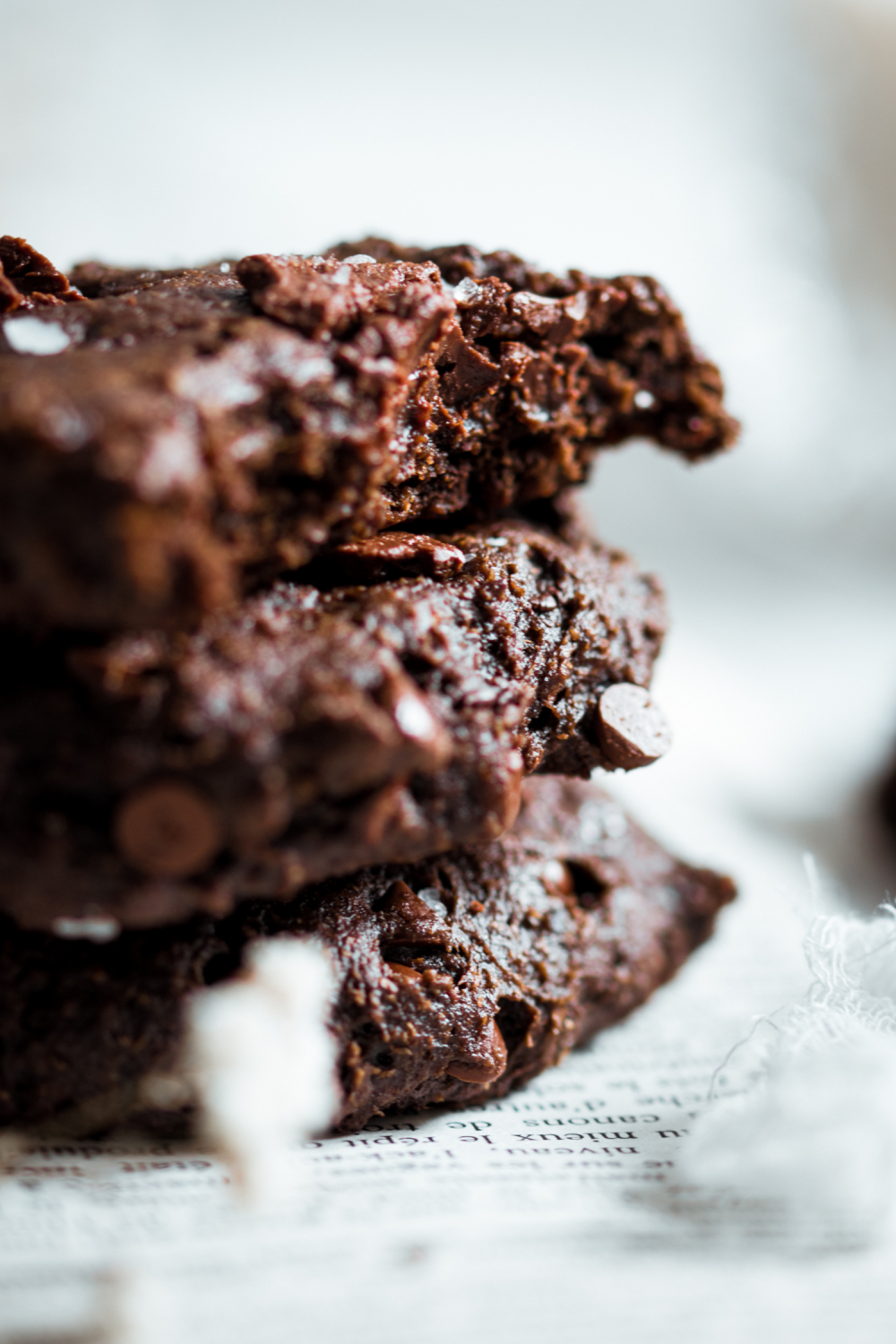Closeup of Double Chocolate Cookies