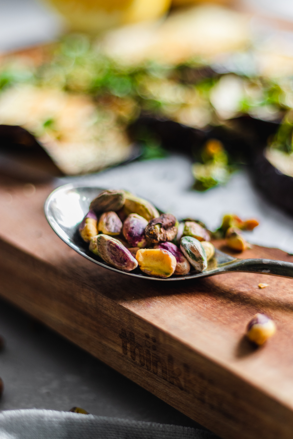 Closeup of pistachios