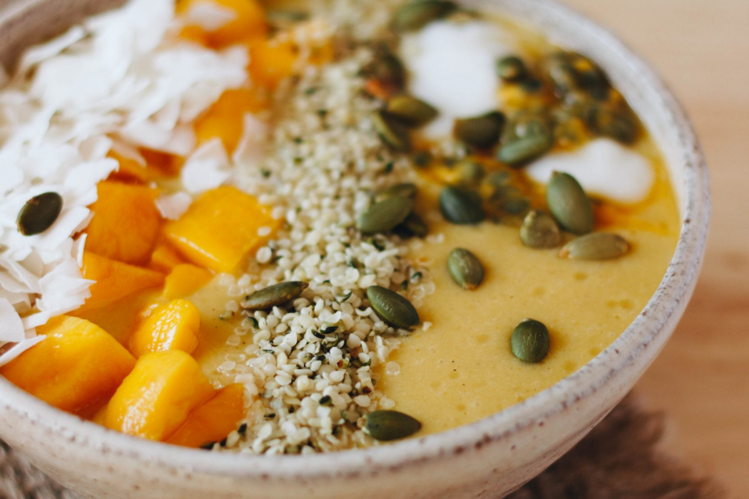 Tropical Mango Coconut Smoothie Bowl