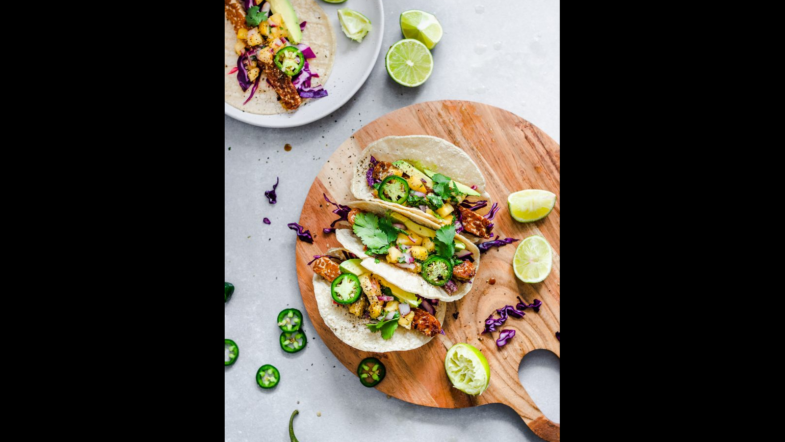 Maple Glazed Tempeh Tacos with Pineapple Salsa Murielle Banackissa