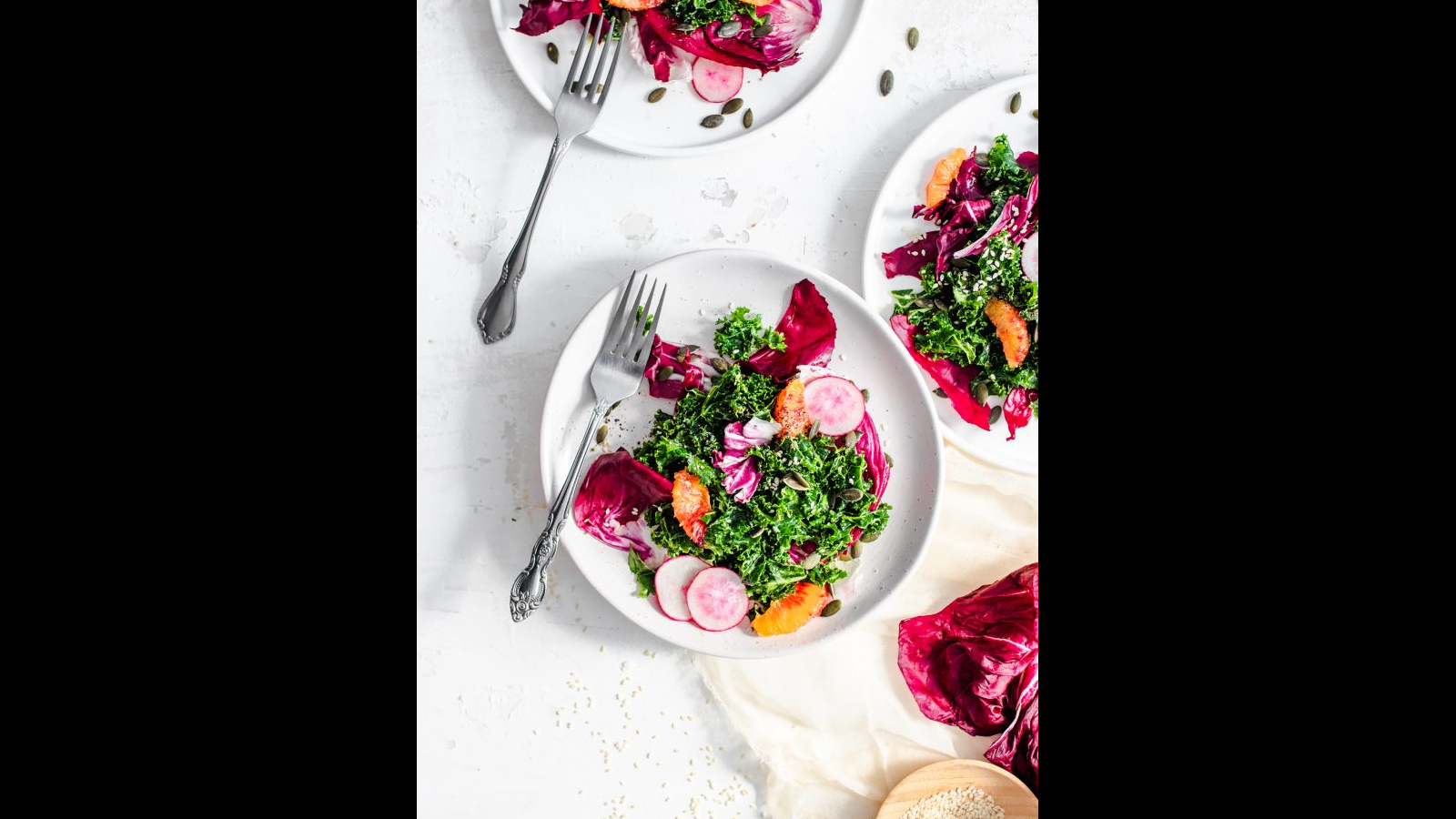 Kale and Radicchio Salad with Tangy Grapefruit Dressing | Murielle Banackissa