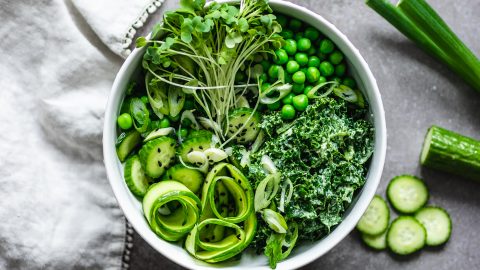 Green Goddess Salad with Cashew Basil Dressing Green Goddess Salad with Cashew Basil Dressing