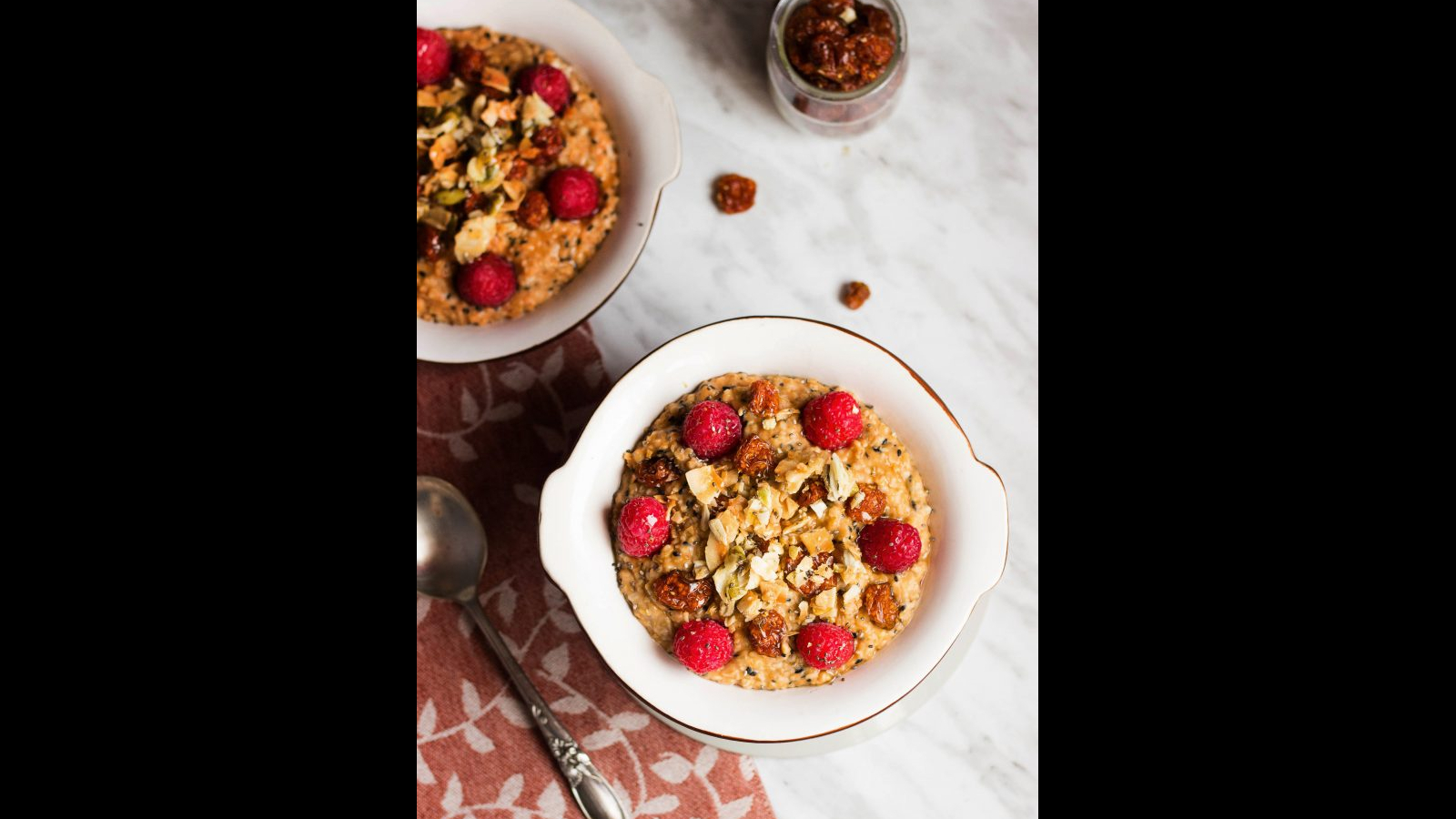 Creamy Black Sesame Pumpkin Oatmeal | Murielle Banackissa