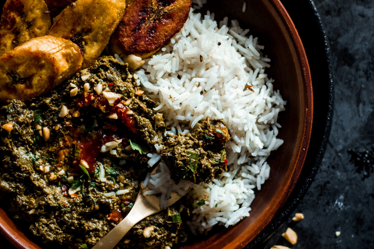 Vegan Saka Saka (Congolese Cassava Leaf and Spinach Stew)