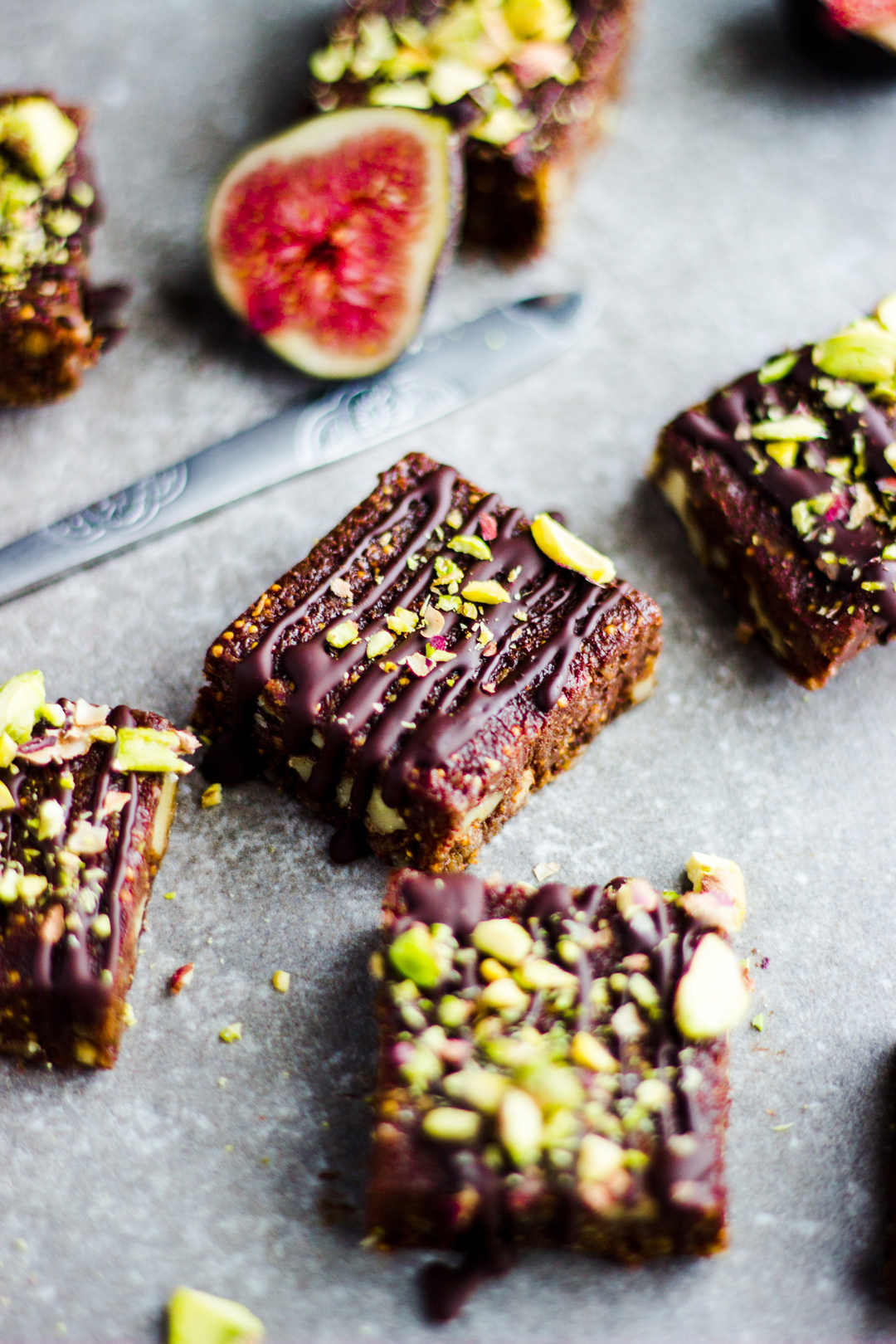 Raw Fig and Walnut Brownies