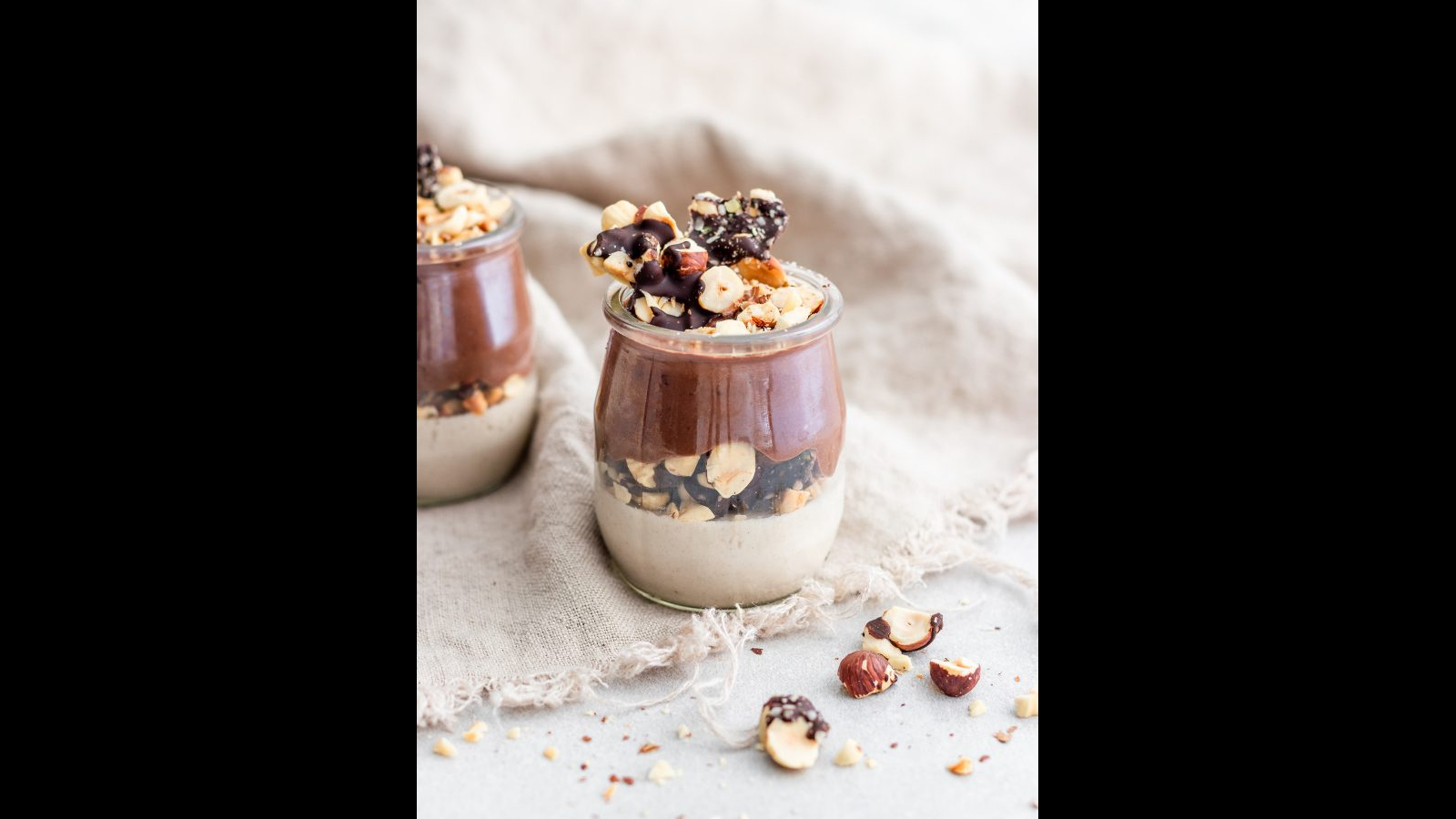 Coconut Panna Cotta with Chocolate Mousse and Hazelnut Crunch | Murielle Banackissa