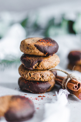 Stacked Spiced Chocolate Chestnut Cookies