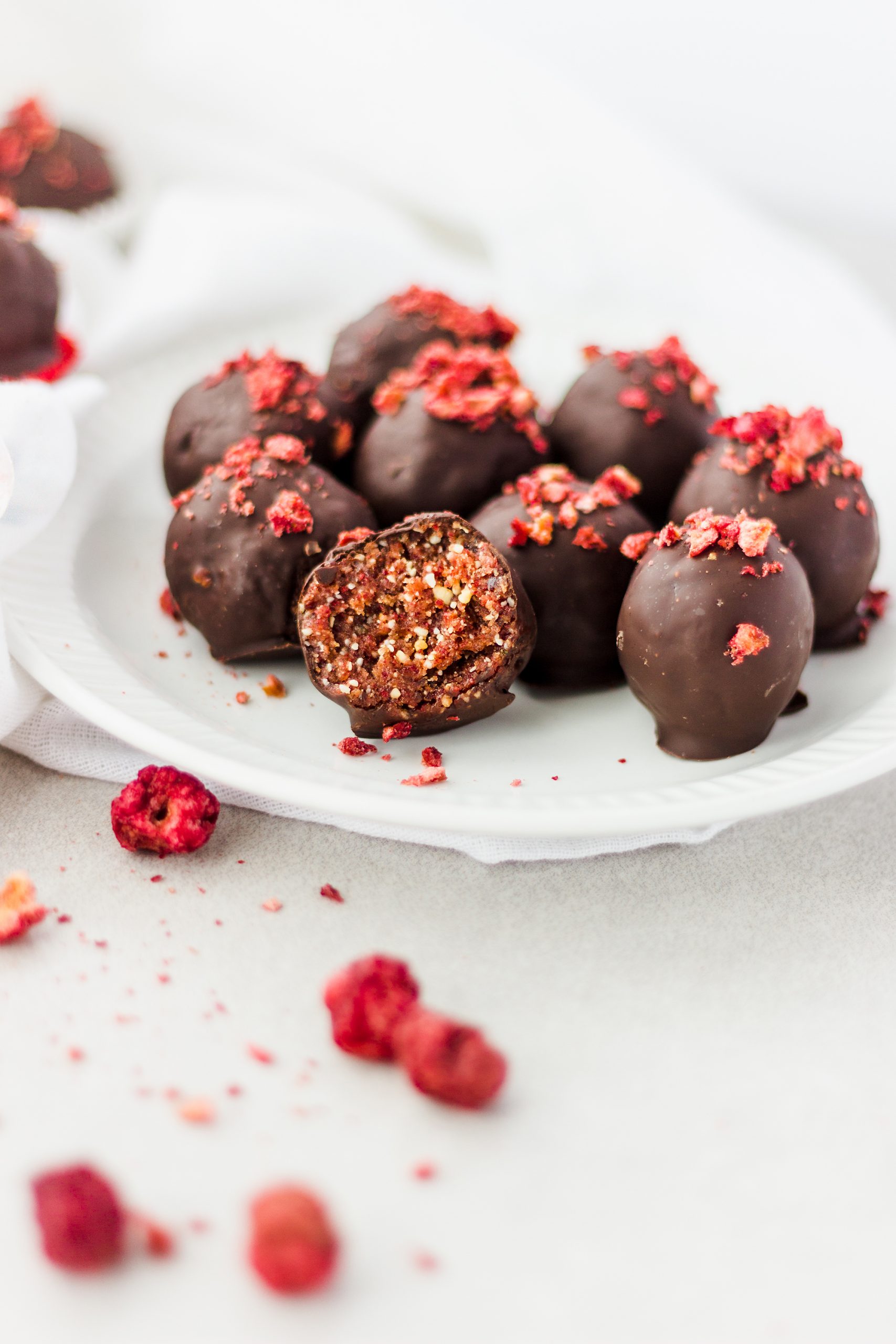 Chocolate Covered Cherry Cashew Truffles