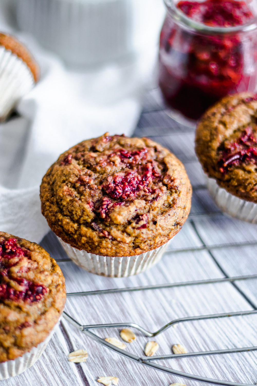 Strawberry Jam Swirl Muffins