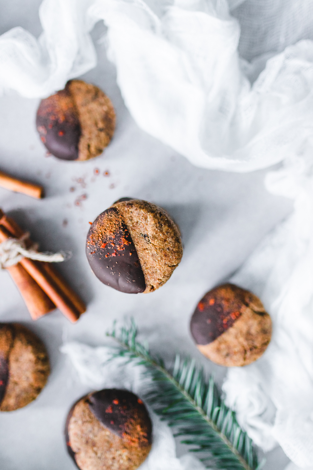 Spiced Chocolate Chestnut Cookies
