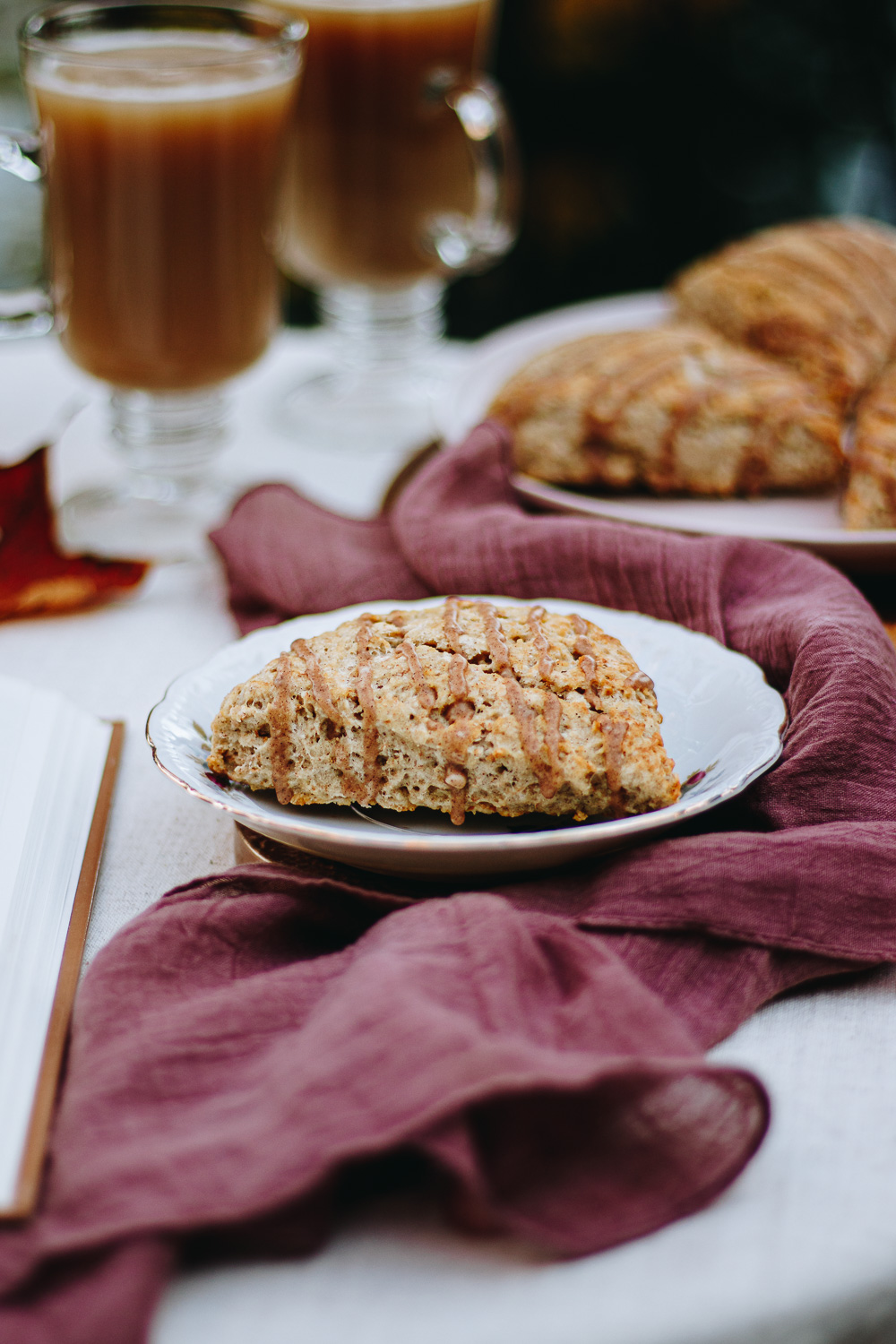 Chai Latte Yogurt Scones paired with tea