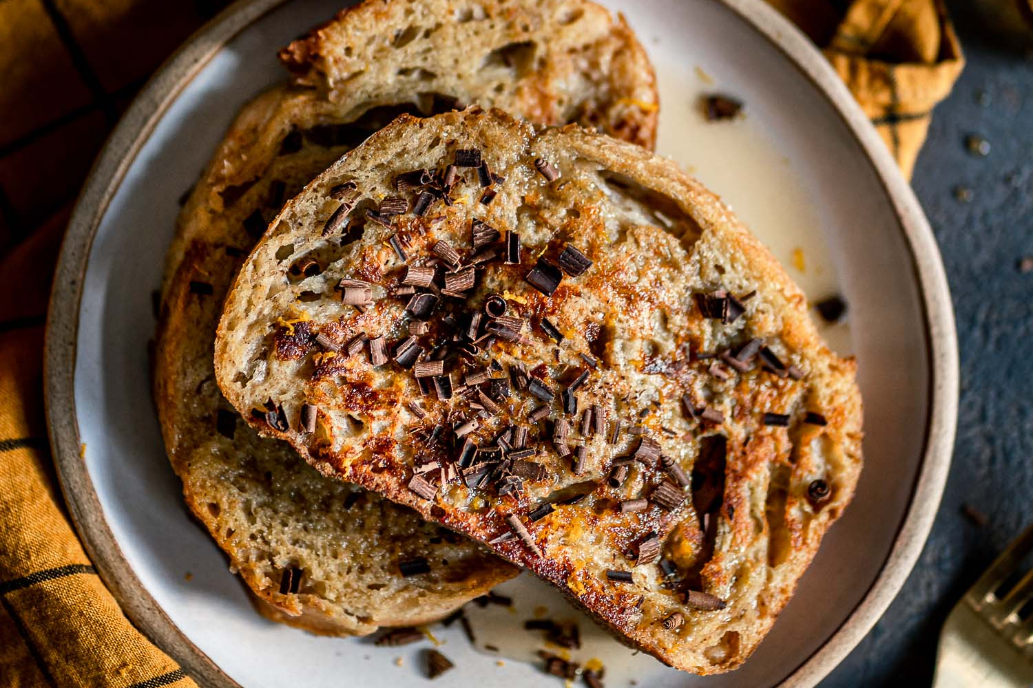 Grand Marnier French Toast in a plate