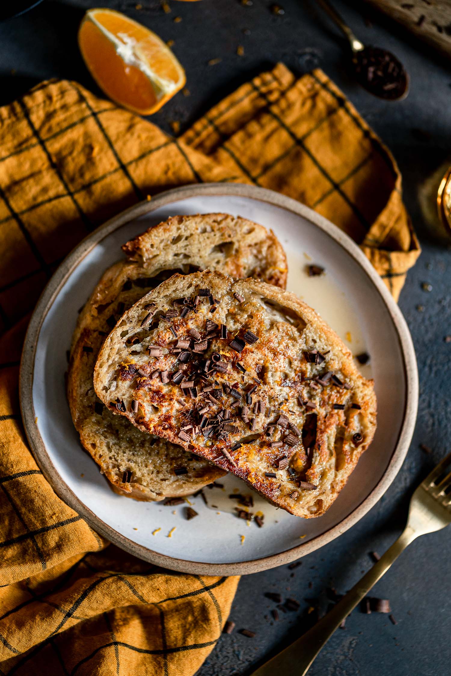 Grand Marnier French Toast in a plate