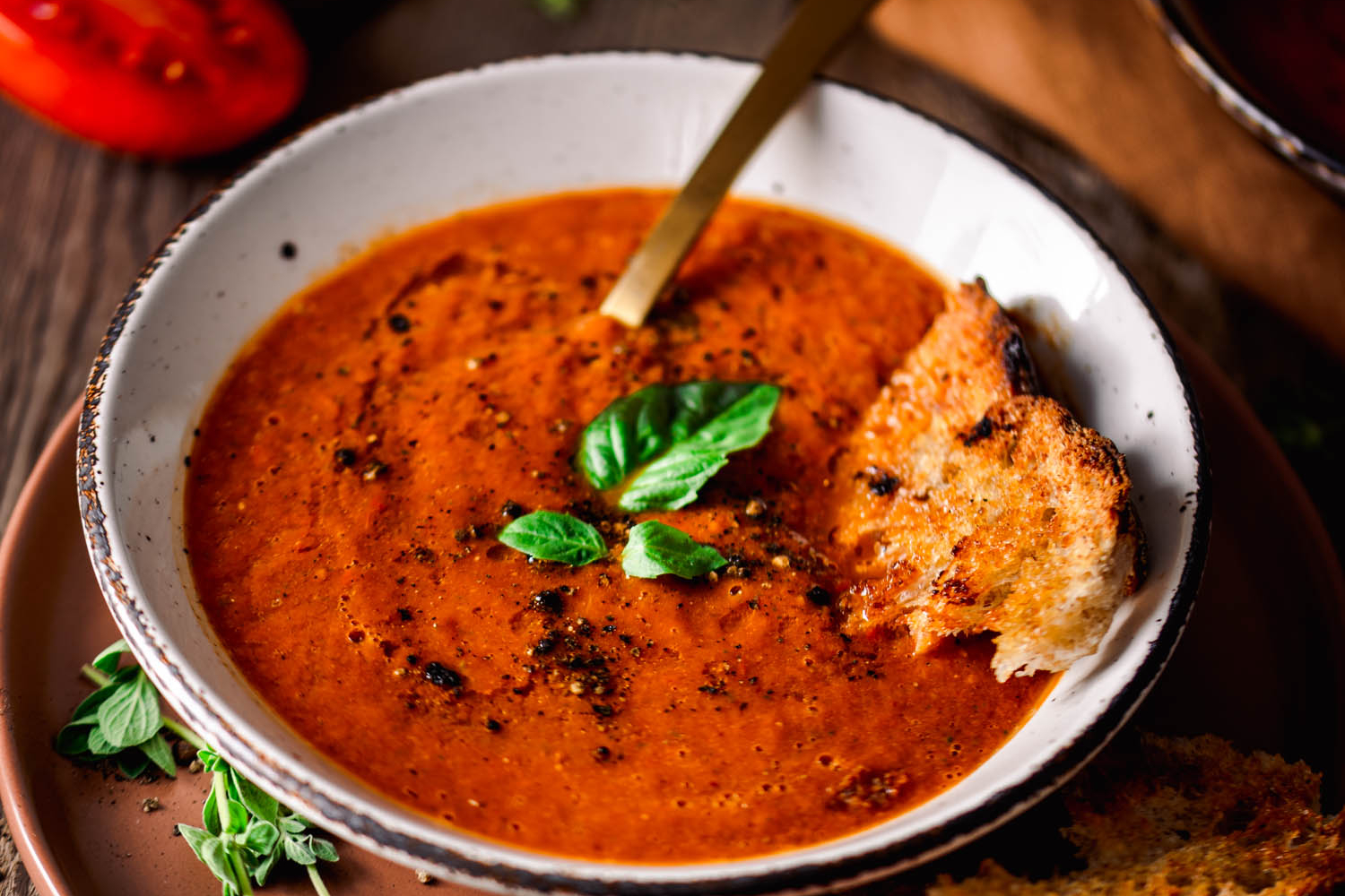 Roasted Tomato and Bell Pepper Soup