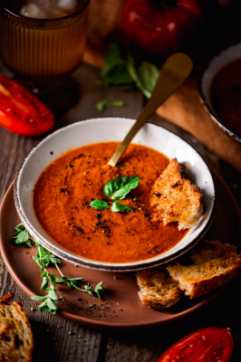 Roasted Tomato and Bell Pepper Soup