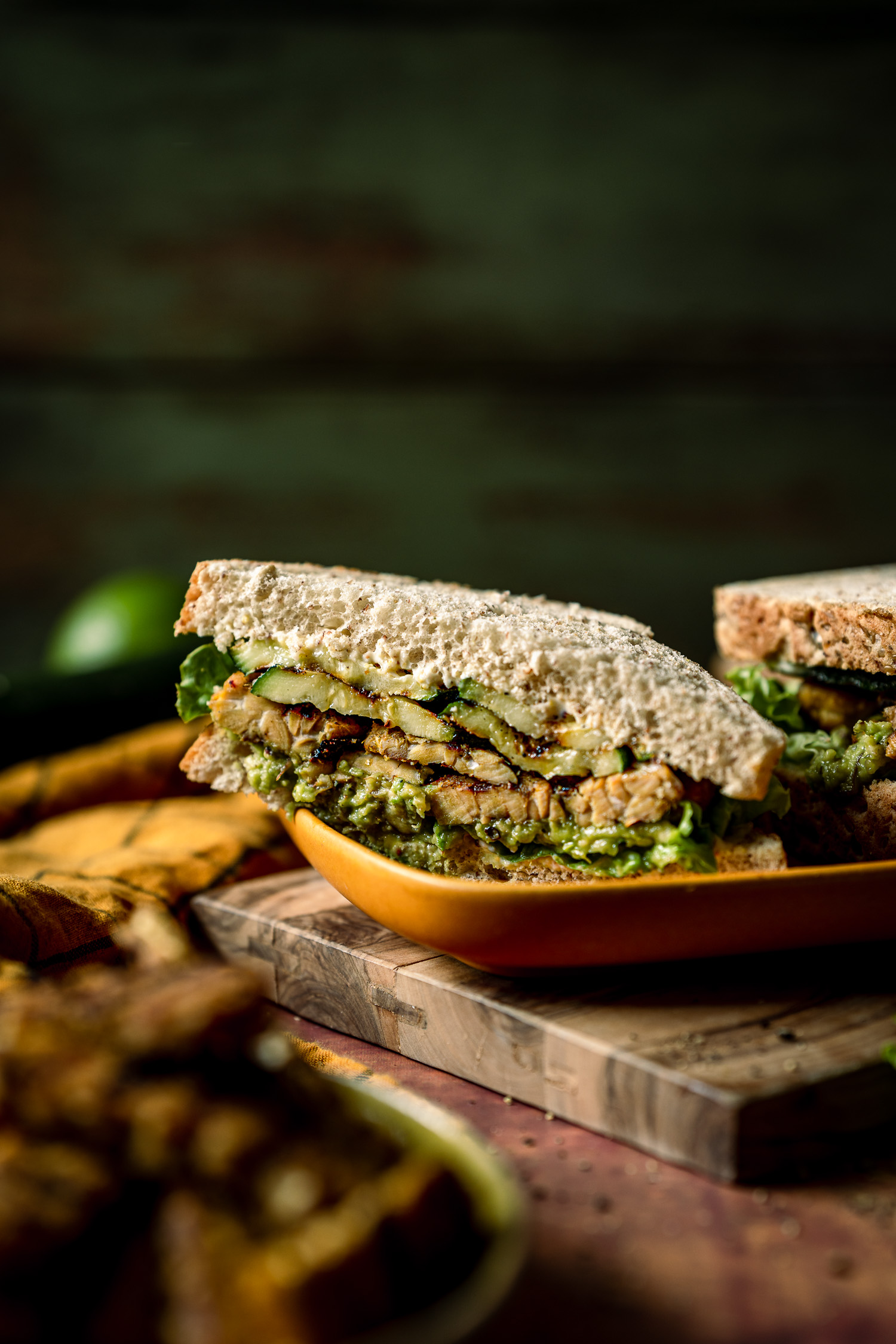 Thai Green Curry Tempeh Sandwich
