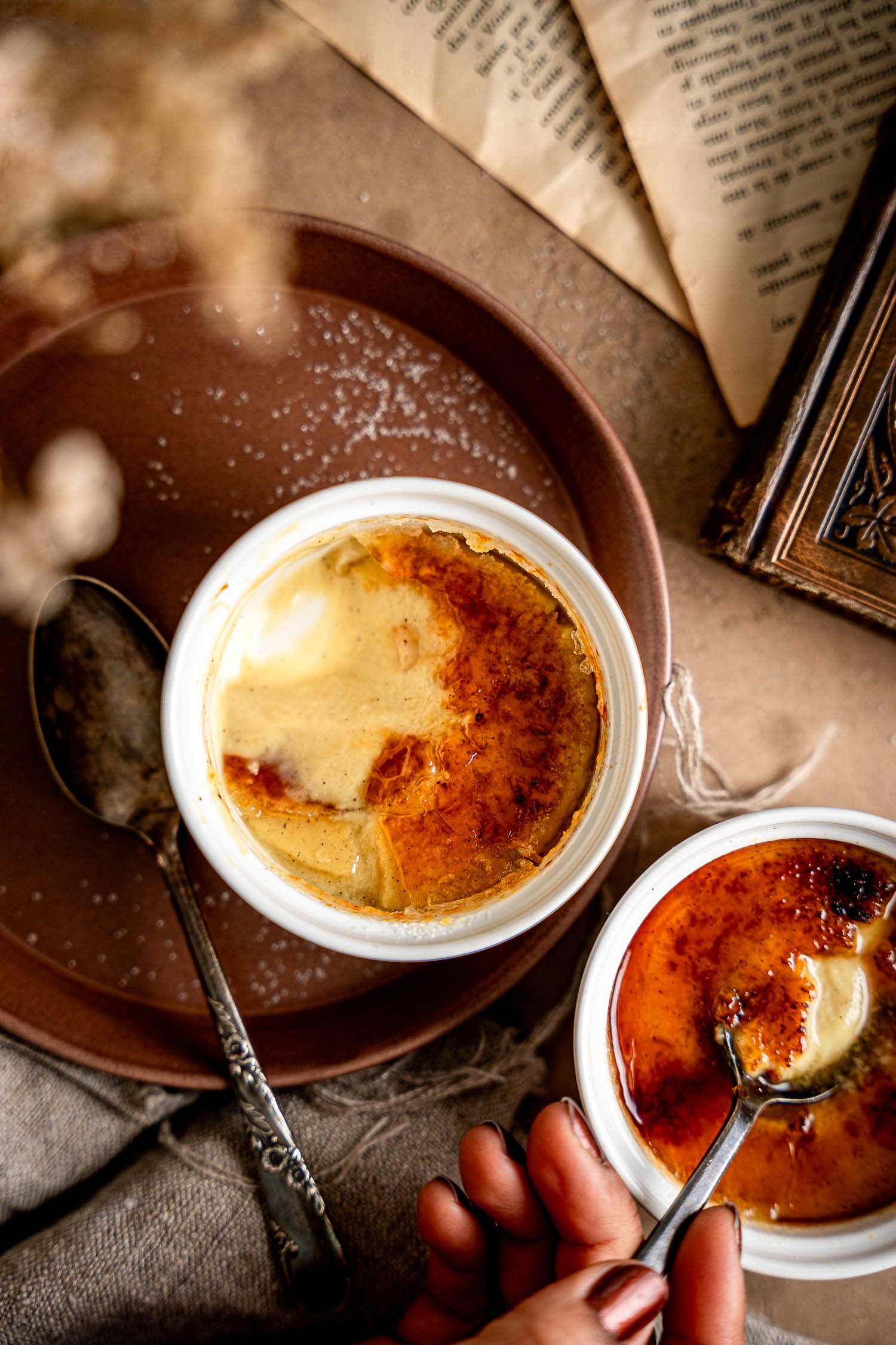 Two Eaten Vegan Vanilla-Cardamom Crème Brûlée