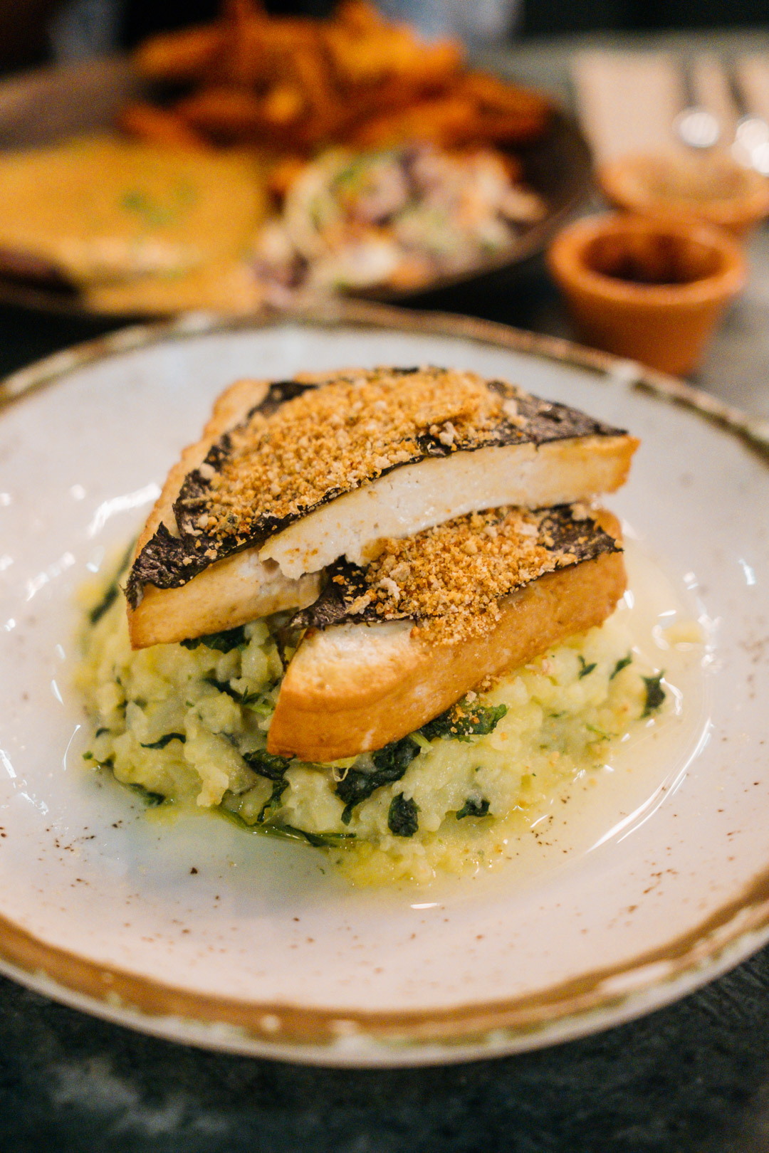 Vegan dish at Kong in Lisbon, Portugal