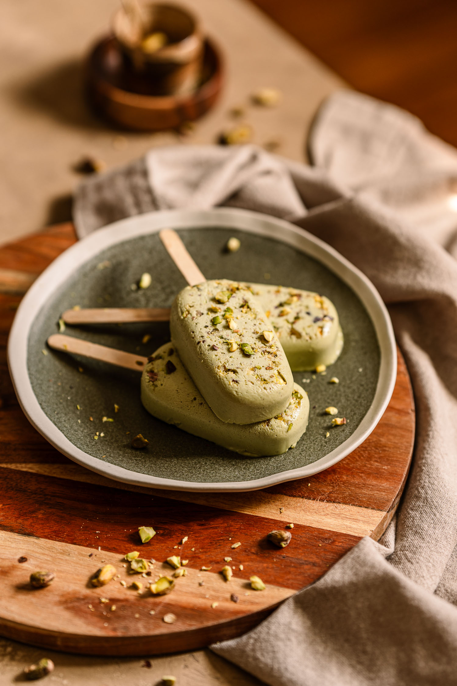 Pistachio Orange Blossom Pops