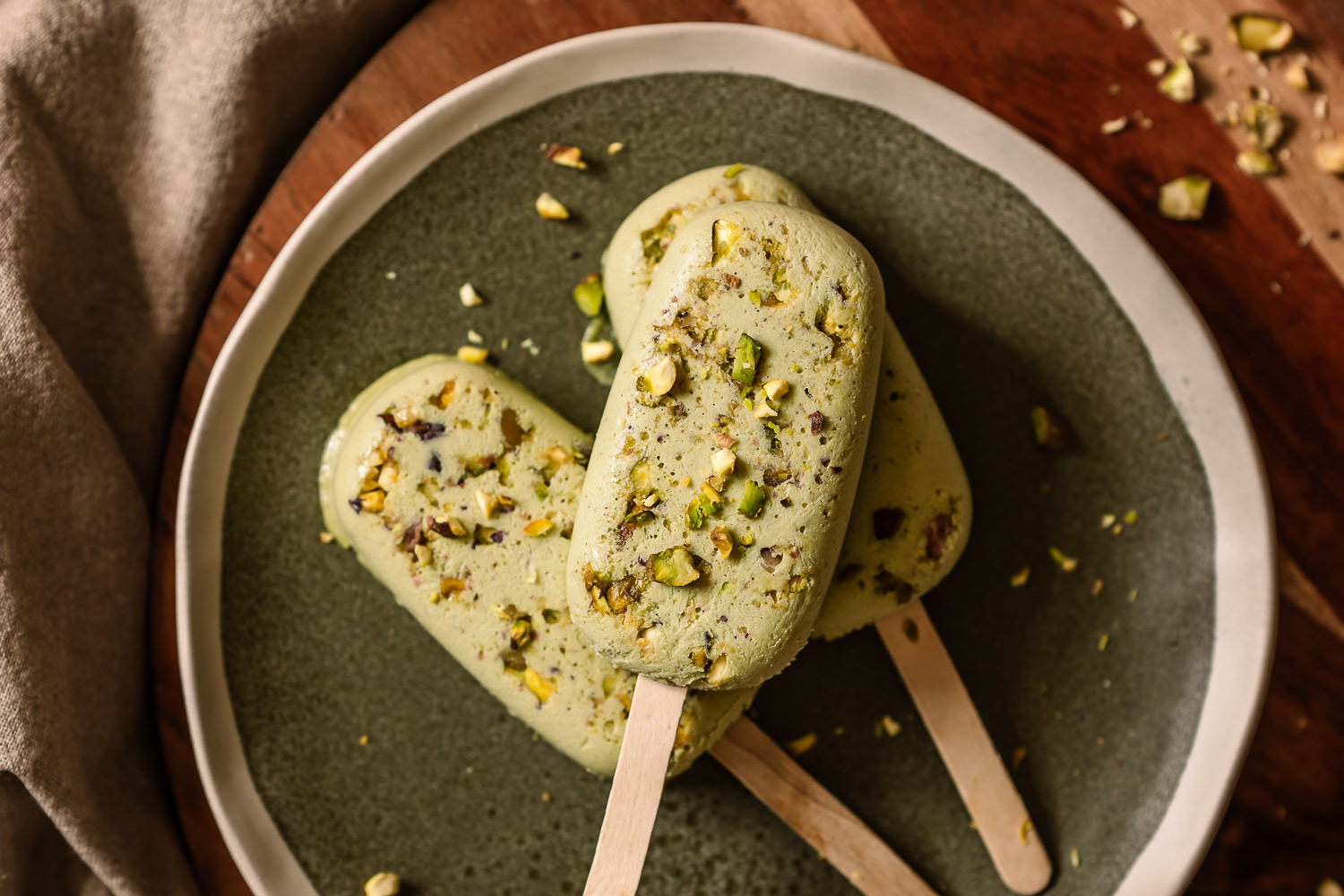 Pistachio Orange Blossom Pops