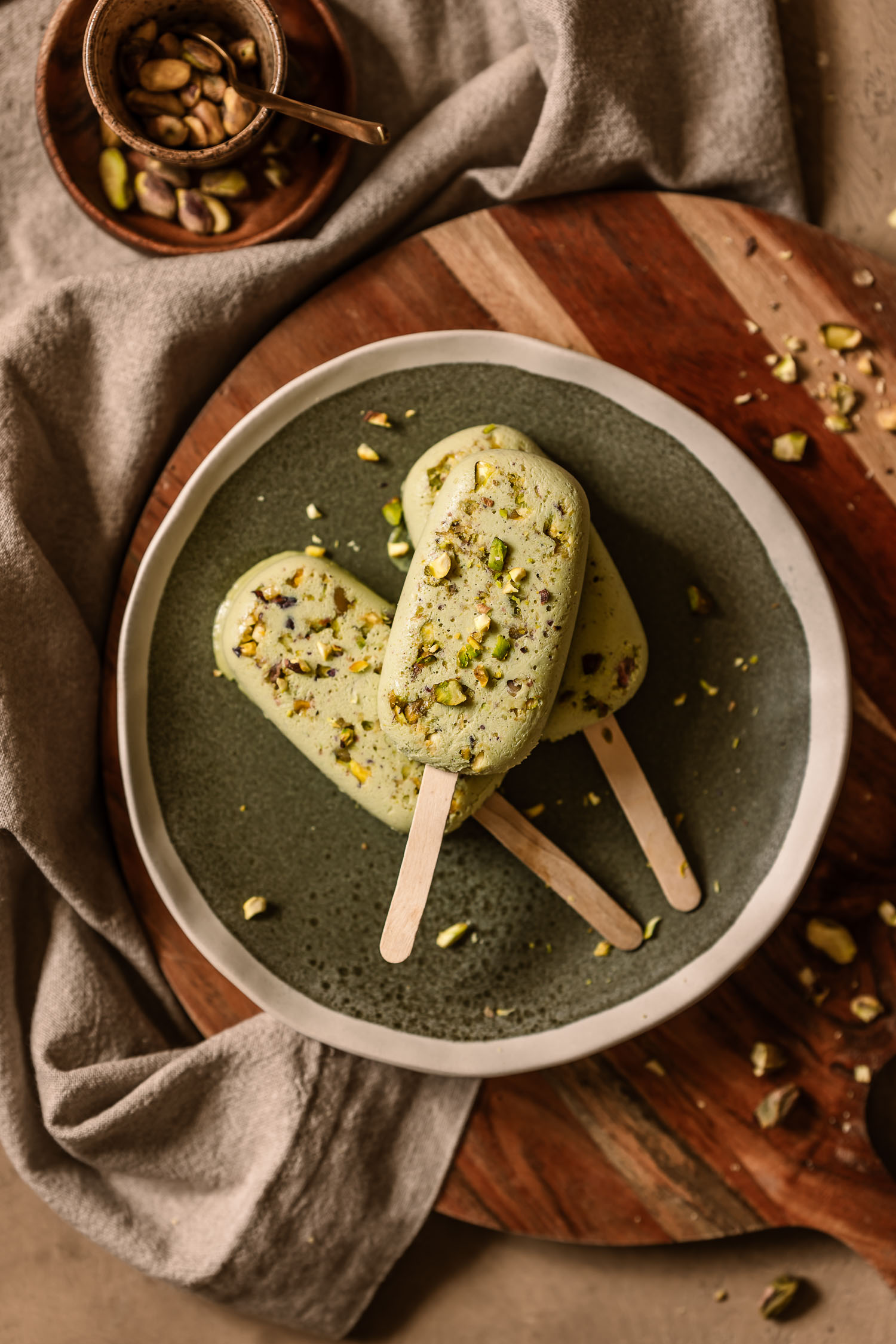 Pistachio Orange Blossom Pops