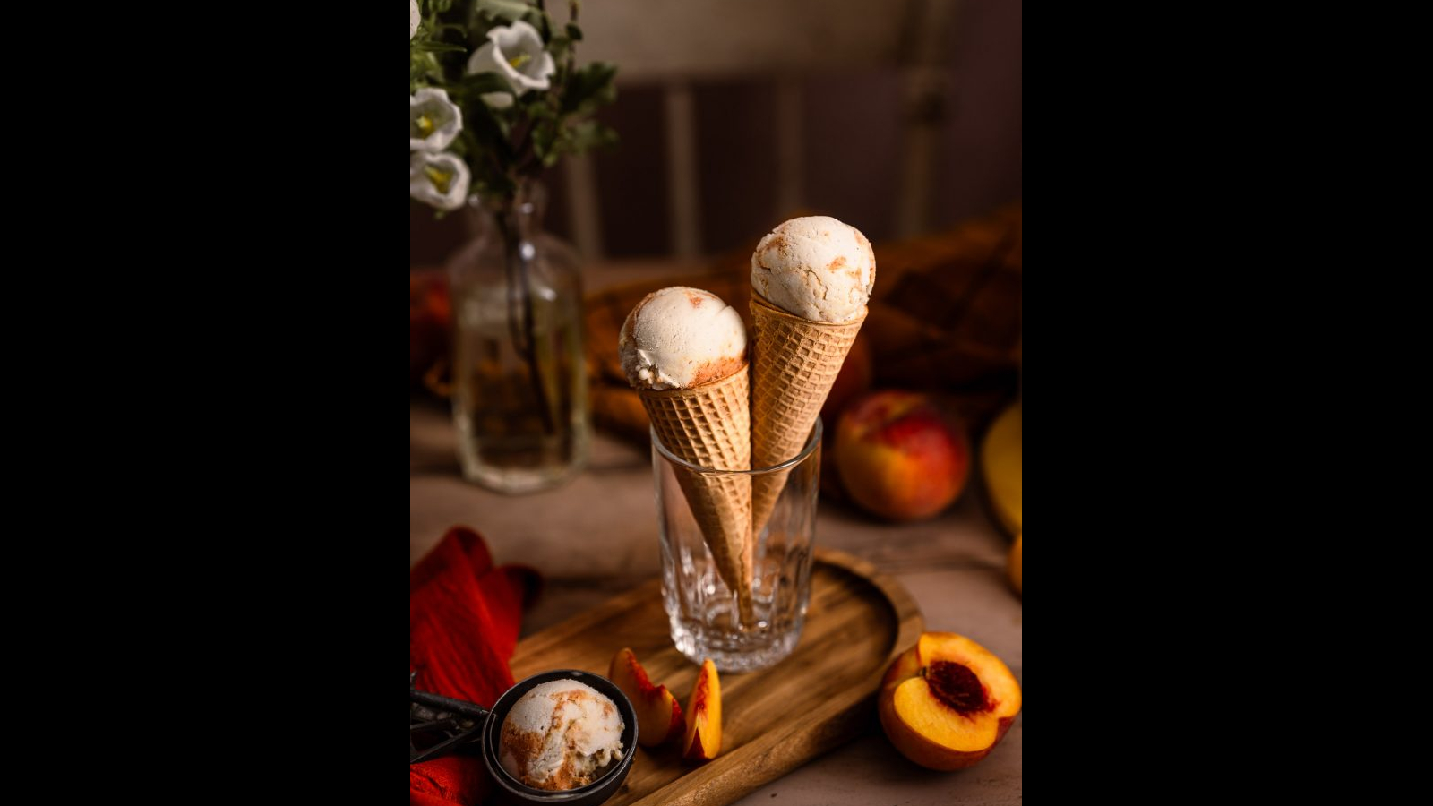 Vegan Peaches and Cream Ice Cream | Murielle Banackissa